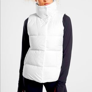 Athleta down downtown white vest XL